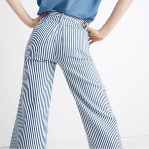 Madewell striped flare pants